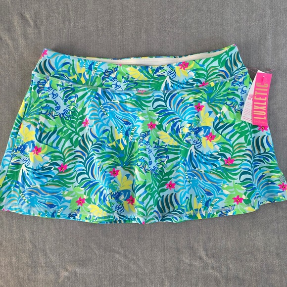 Lilly Pulitzer Pants - Lilly Pulitzer Luxletic‎ Aila Skort Womens XL Multi Via Parigi Tropical UPF 50+